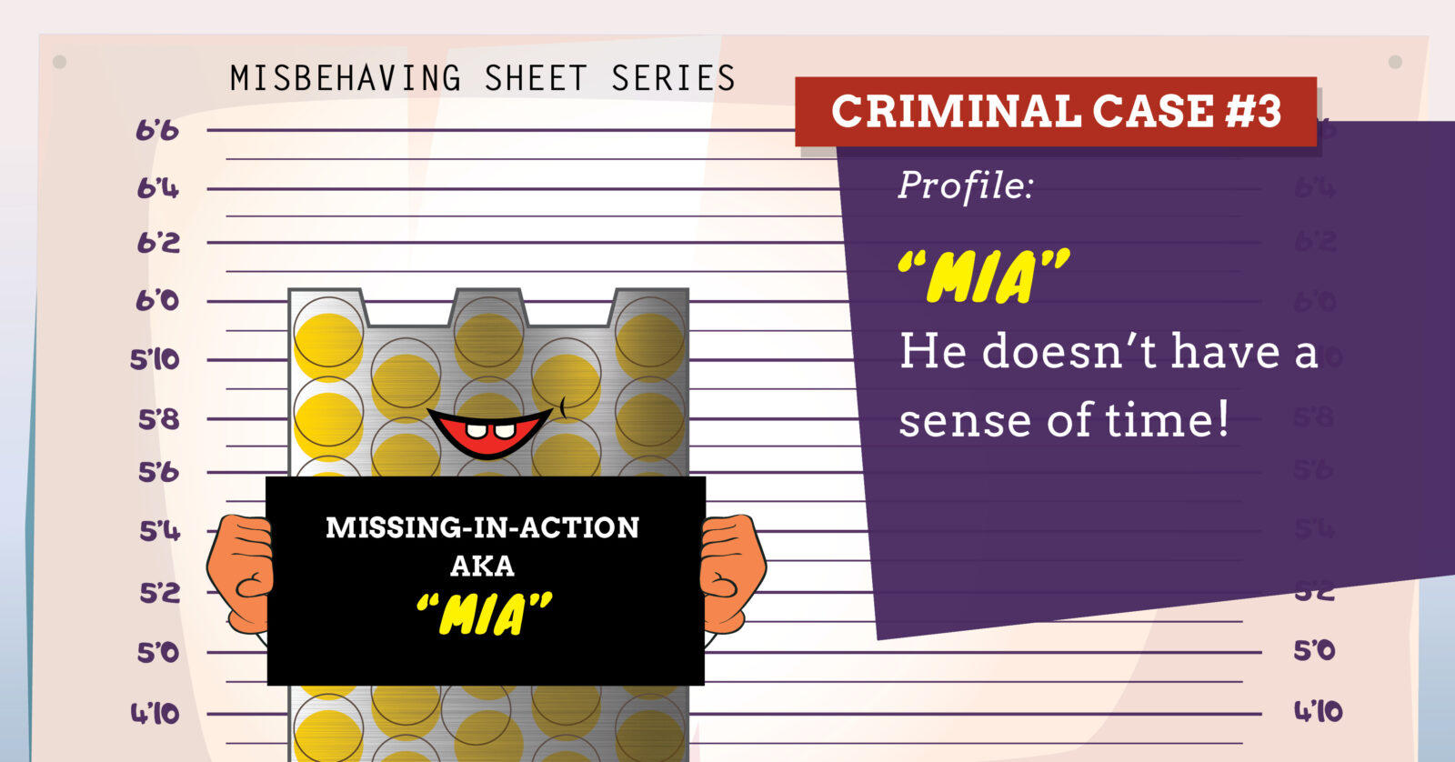 Misbehaving Sheets case #3, "MIA": a sheet that arrives at the coater early or late, out of sync with the spot coat on the lacquer roll